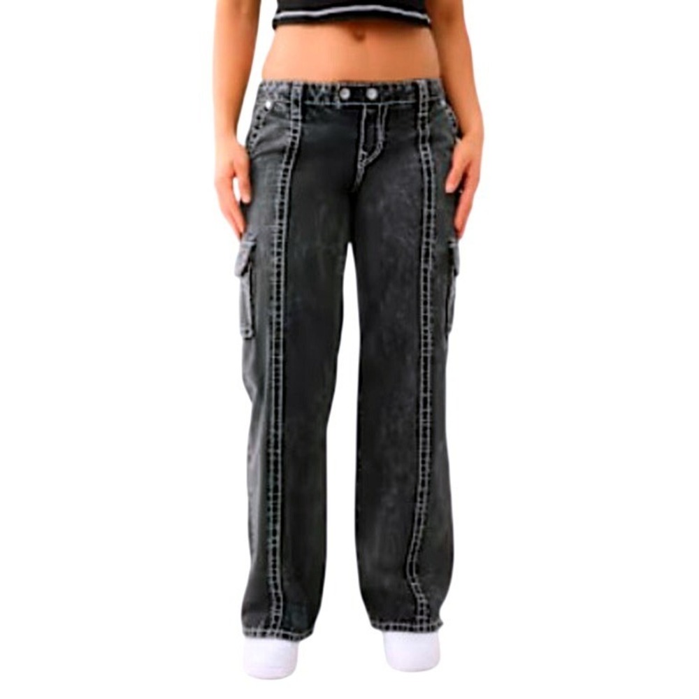 True Religion Bobbi Low Rise Big T Relaxed Cargo Pant - Size 32